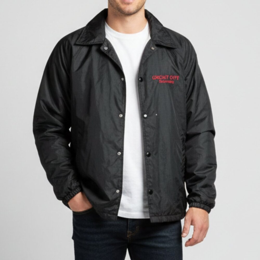 Vintage Circuit City Employee Coach Jacket Nylon Snap Button‎ Uniform USA M